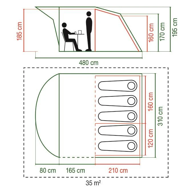 Coleman Rocky Mountain 5 Plus Familienzelt 2 Coleman Rocky Mountain 5 Plus Familienzelt – Bild 2