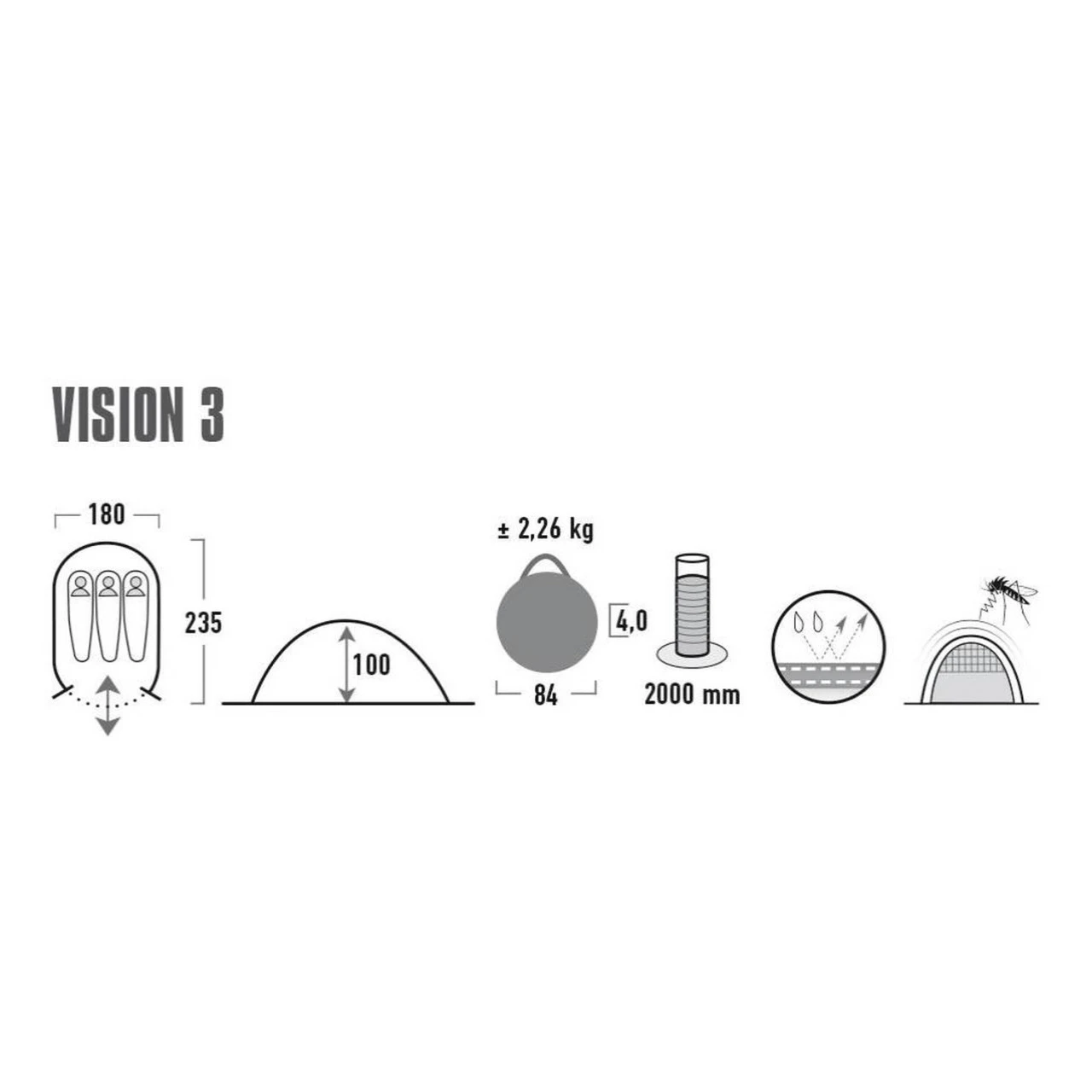 High Peak Vision 3 Wurfzelt 2 High Peak Vision 3 Wurfzelt – Bild 2
