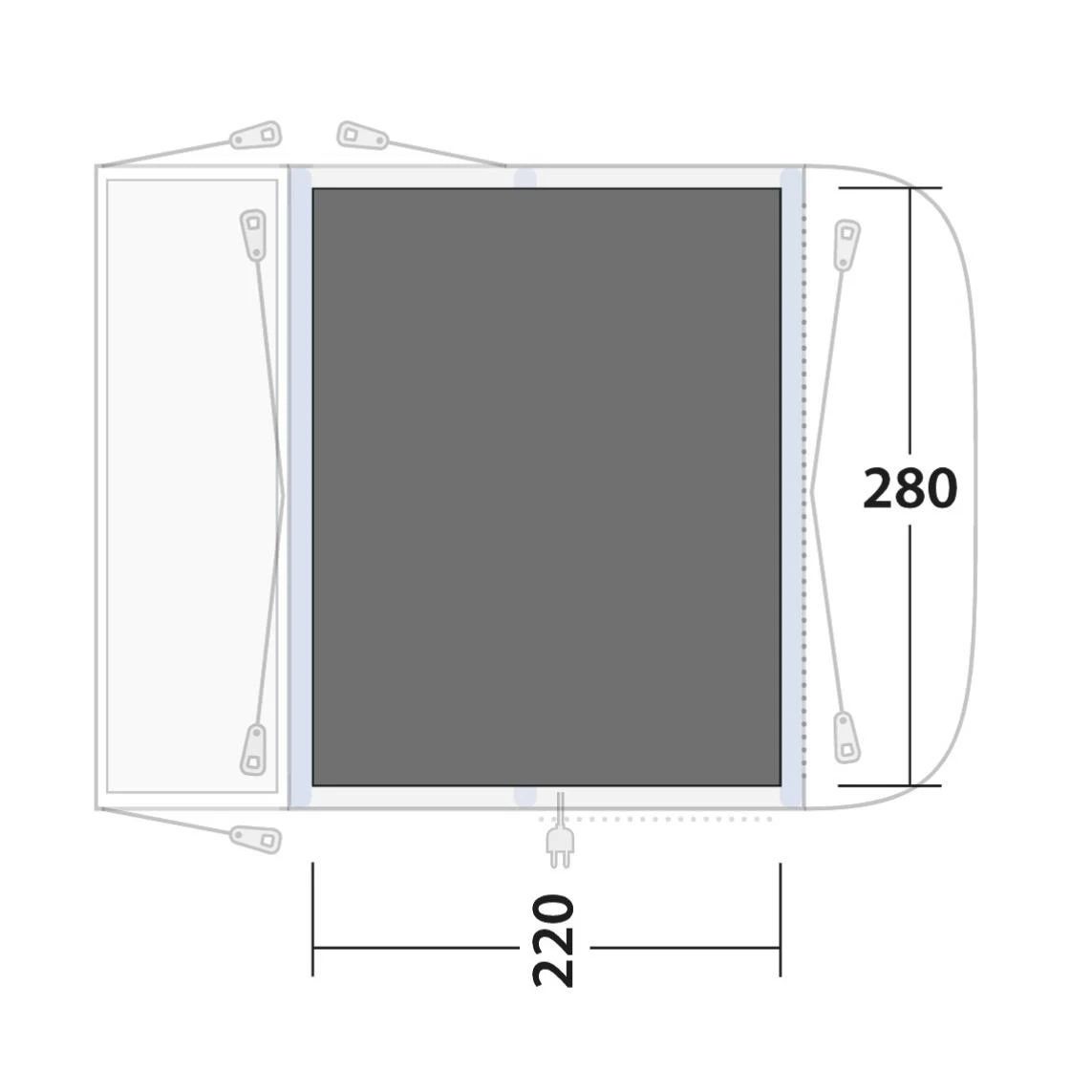 Outwell Footprint Newburg 240 Vorzeltunterlage 2 Outwell Footprint Newburg 240 Vorzeltunterlage – Bild 2