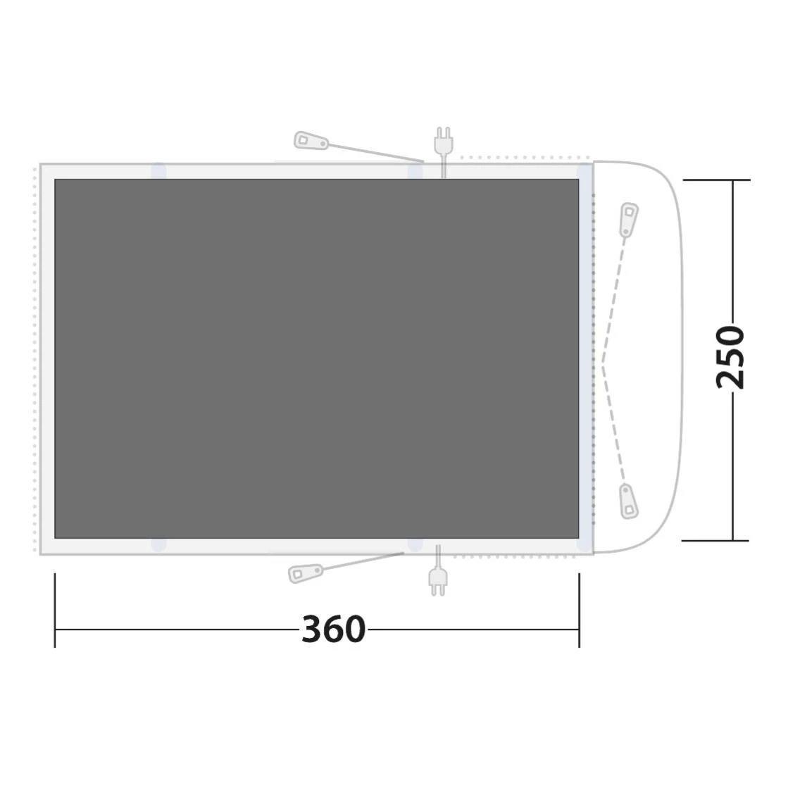 Outwell Footprint Wolfburg 380 Vorzeltunterlage 2 Outwell Footprint Wolfburg 380 Vorzeltunterlage – Bild 2