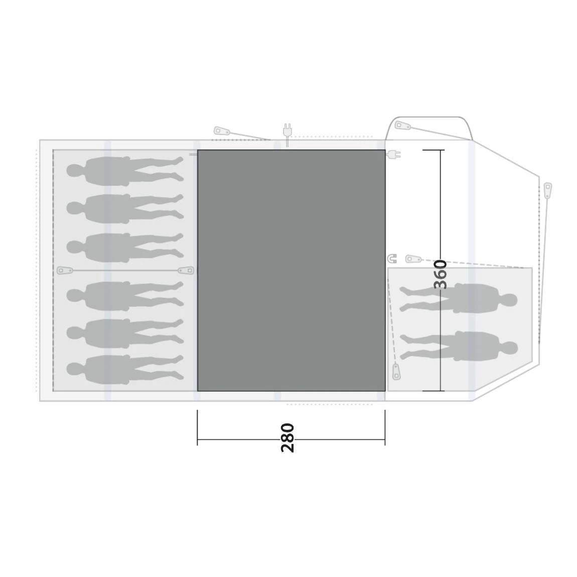 Outwell Flat Woven Carpet Knightdale 8PA Zeltteppich 2 Outwell Flat Woven Carpet Knightdale 8PA Zeltteppich – Bild 2