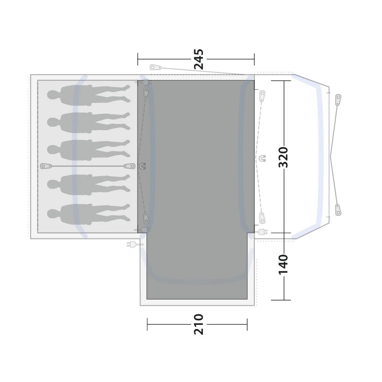 Outwell Flat Woven Carpet Oakdale 5PA Zeltteppich 2 Outwell Flat Woven Carpet Oakdale 5PA Zeltteppich – Bild 2