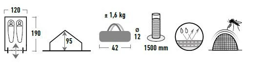 High Peak Minipack Campingzelt 2 High Peak Minipack Campingzelt – Bild 2