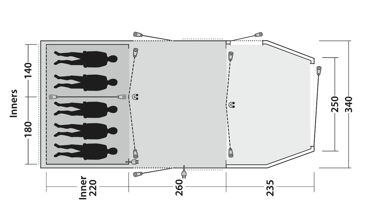 Outwell Yosemite Lake 5TC Familienzelt 3 Outwell Yosemite Lake 5TC Familienzelt – Bild 3