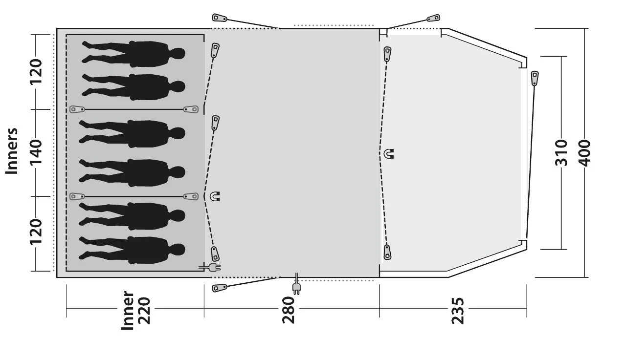 Outwell Yosemite Lake 6TC Familienzelt 3 Outwell Yosemite Lake 6TC Familienzelt – Bild 3