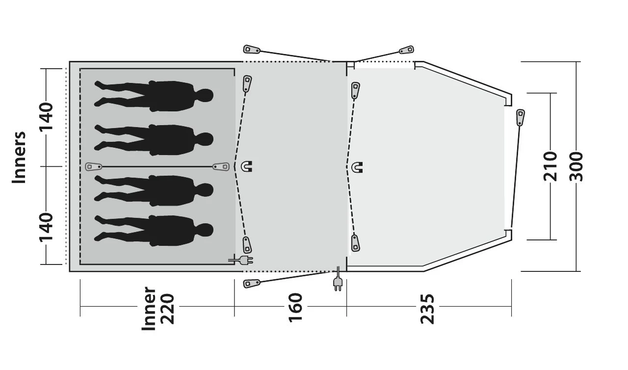Outwell Yosemite Lake 4TC Familienzelt 3 Outwell Yosemite Lake 4TC Familienzelt – Bild 3