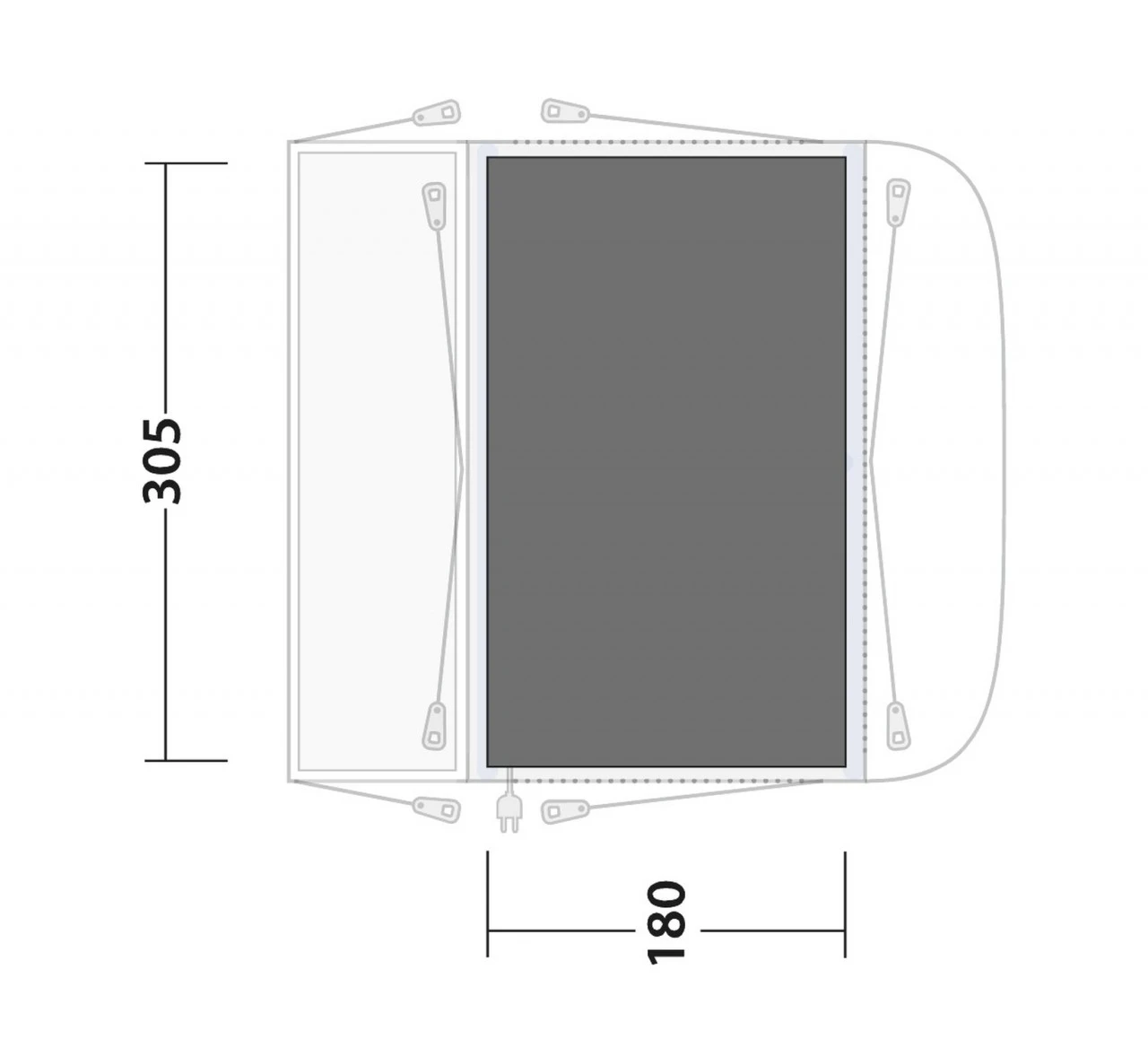 Outwell Footprint Parkville 200 Vorzeltunterlage 2 Outwell Footprint Parkville 200 Vorzeltunterlage – Bild 2