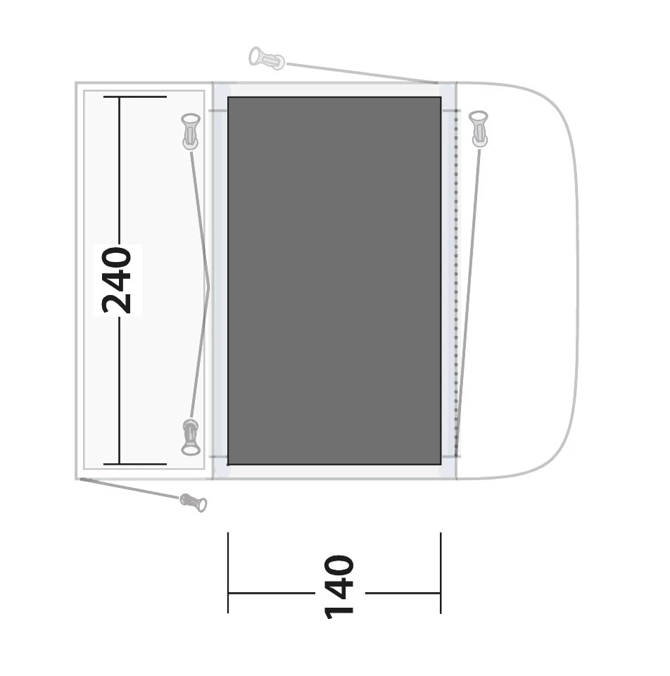 Outwell Footprint Newburg 160 Vorzeltunterlage 2 Outwell Footprint Newburg 160 Vorzeltunterlage – Bild 2