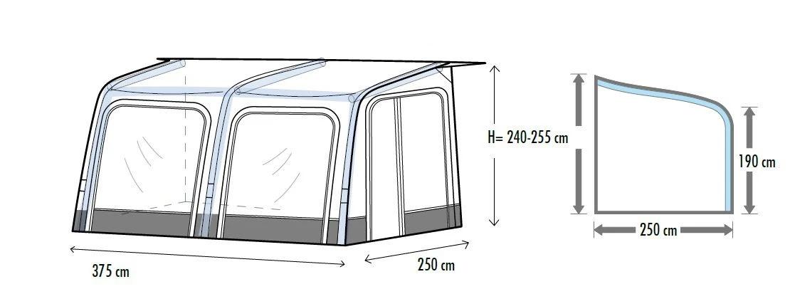 Westfield Vega 375 260 - 285 Cm Wohnmobilvorzelt 2 Westfield Vega 375 260 - 285 Cm Wohnmobilvorzelt – Bild 2