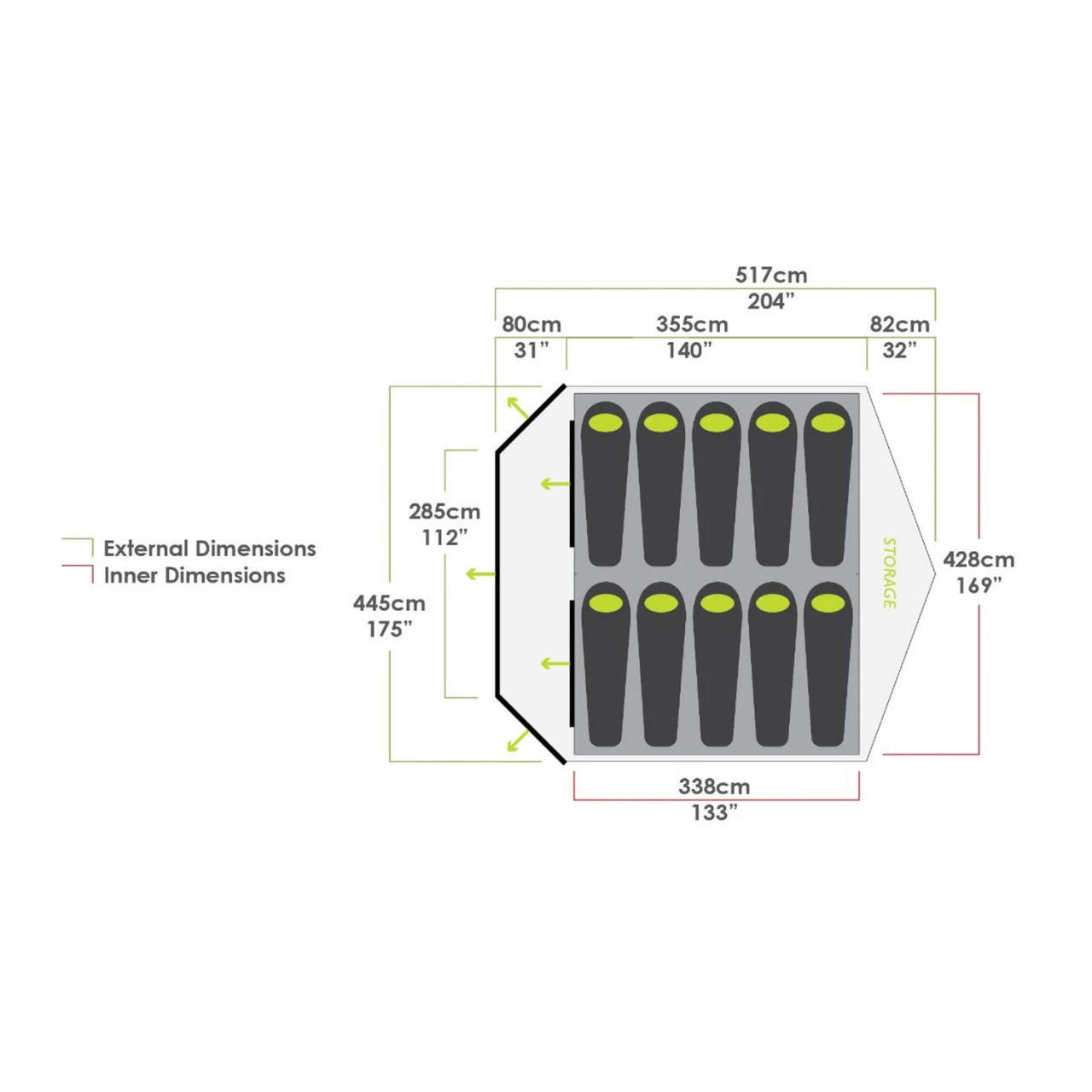 Zempire Pronto 10 Familienzelt 3 Zempire Pronto 10 Familienzelt – Bild 3
