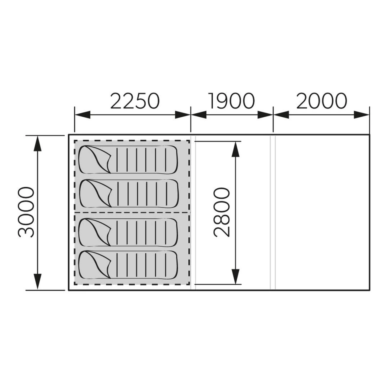 Dometic Santorini FTK 4X8 TC Familienzelt 2 Dometic Santorini FTK 4X8 TC Familienzelt – Bild 2
