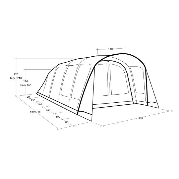 Outwell Hayward Lake 5ATC - Ausstellungszelt 2 Outwell Hayward Lake 5ATC - Ausstellungszelt – Bild 2