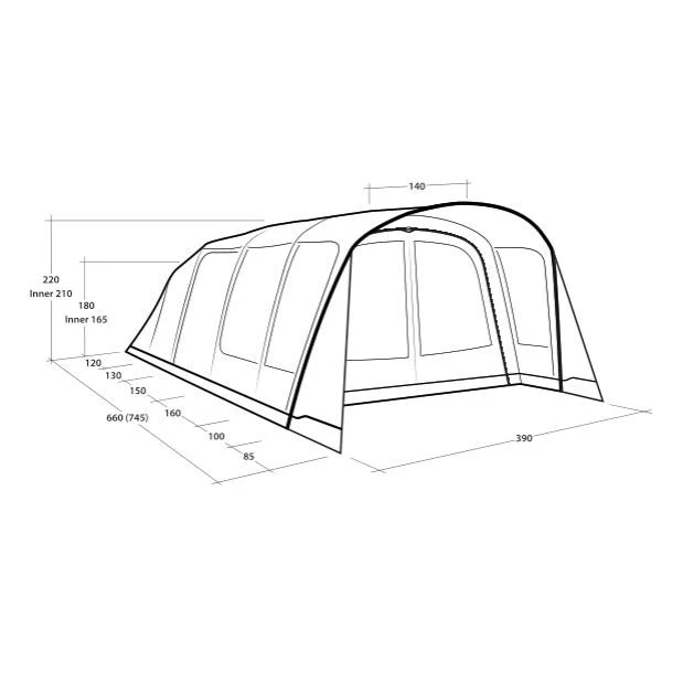 Outwell Hayward Lake 6ATC Familienzelt 2 Outwell Hayward Lake 6ATC Familienzelt – Bild 2