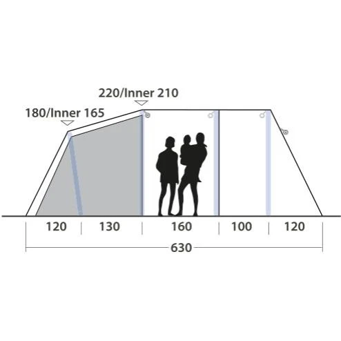 Outwell Wood Lake 5ATC Familienzelt 4 Outwell Wood Lake 5ATC Familienzelt – Bild 4