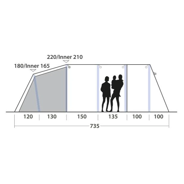 Outwell Wood Lake 6ATC Familienzelt 4 Outwell Wood Lake 6ATC Familienzelt – Bild 4
