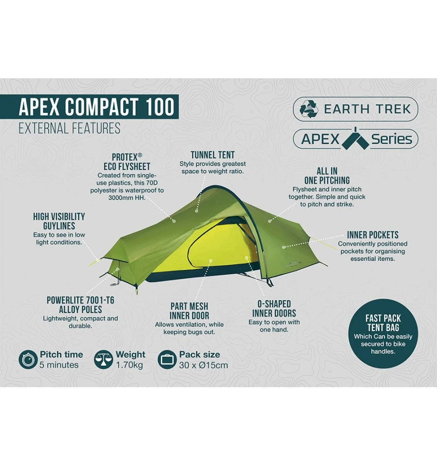 Vango Apex Compact 100 Trekkingzelt 8 Vango Apex Compact 100 Trekkingzelt – Bild 8