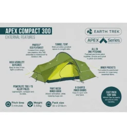 Vango Apex Compact 300 Trekkingzelt -Camping-ausrüstung Verkäufe 2024 8057236 1280x1280