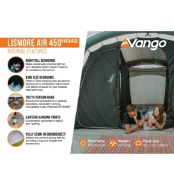 Vango Lismore Air 450 Package Familienzelt -Camping-ausrüstung Verkäufe 2024 8057453 1280x1280