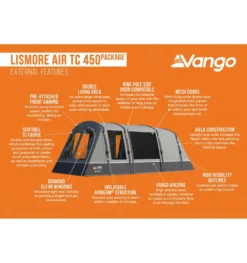 Vango Lismore Air TC 450 Package Familienzelt -Camping-ausrüstung Verkäufe 2024 8057477 1280x1280
