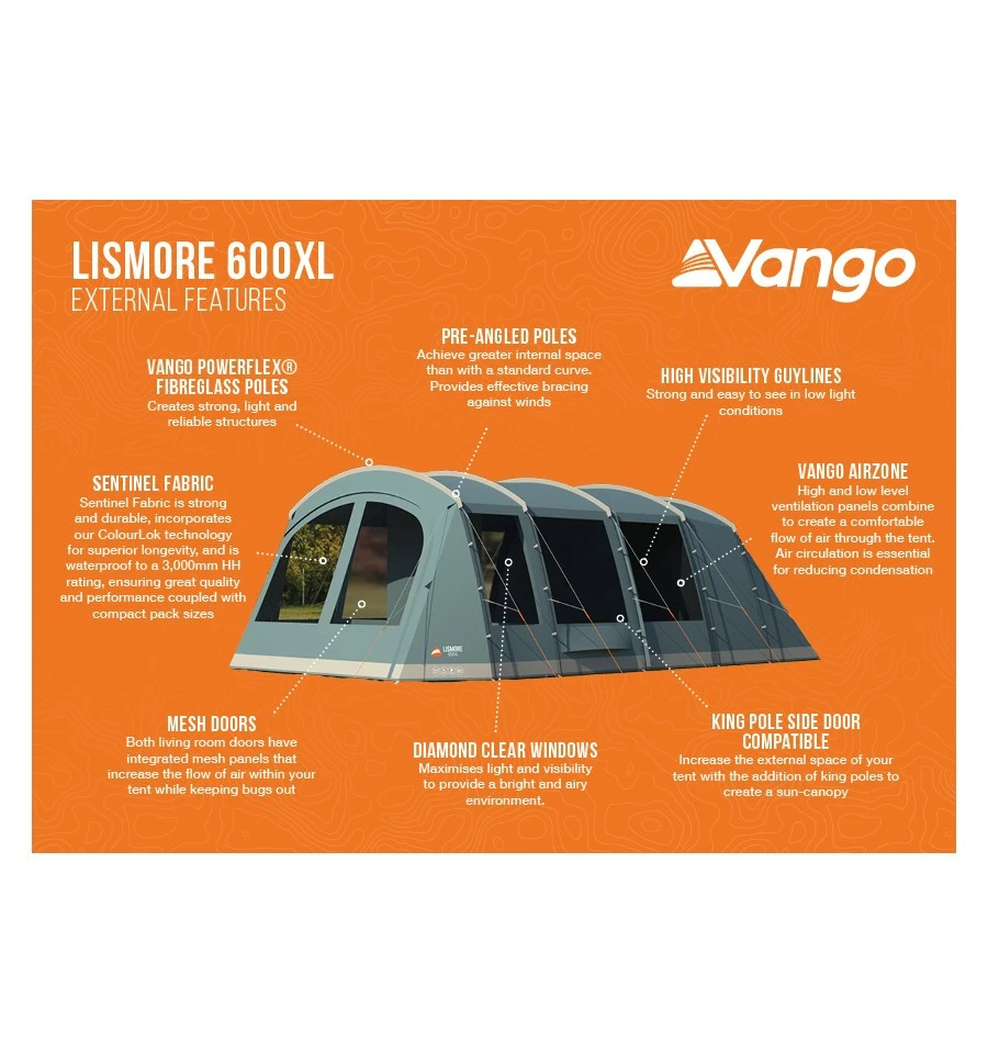 Vango Lismore TC 600 Package Familienzelt 3 Vango Lismore TC 600 Package Familienzelt – Bild 3