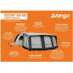 Vango Tuscany Air 500 Elements ProShield Wohnwagenvorzelt -Camping-ausrüstung Verkäufe 2024 8163390 1280x1280