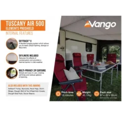 Vango Tuscany Air 500 Elements ProShield Wohnwagenvorzelt -Camping-ausrüstung Verkäufe 2024 8163391 1280x1280