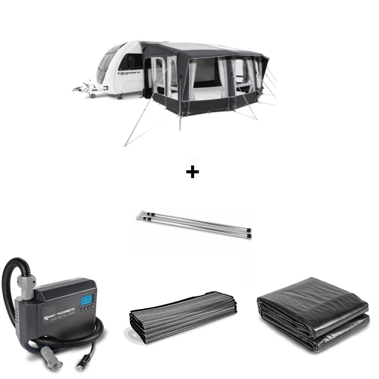 Dometic SET Ace AIR All-Season 400 S Inkl. Teppich, Unterlage, Andruckstangenset Und Elektrischer Pumpe 1 Dometic SET Ace AIR All-Season 400 S Inkl. Teppich, Unterlage, Andruckstangenset Und Elektrischer Pumpe