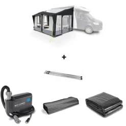 Dometic SET Club AIR All-Season 390 L Inkl. Teppich, Unterlage, Andruckstangenset Und Elektrischer Pumpe