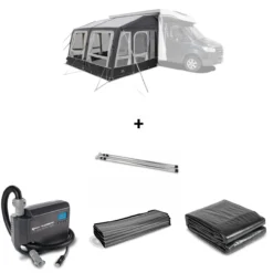 Dometic SET Grande AIR All-Season 390 M Inkl. Teppich, Unterlage, Andruckstangenset Und Elektrischer Pumpe