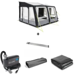Dometic SET Grande AIR Pro 390 M Inkl. Teppich, Unterlage, Andruckstangenset Und Elektrischer Pumpe