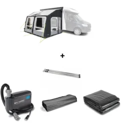 Dometic SET Rally AIR Pro 390 M Inkl. Teppich, Unterlage, Andruckstangenset Und Elektrischer Pumpe