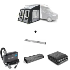 Dometic SET Rally AIR Pro 260 S Inkl. Teppich, Unterlage, Andruckstangenset Und Elektrischer Pumpe