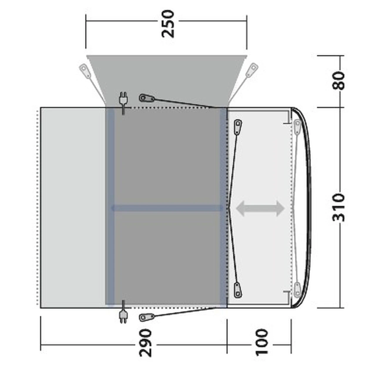 Outwell SET Jonesville 290SA Flex Inkl. ONS Lichtsystem 2 Outwell SET Jonesville 290SA Flex Inkl. ONS Lichtsystem – Bild 2