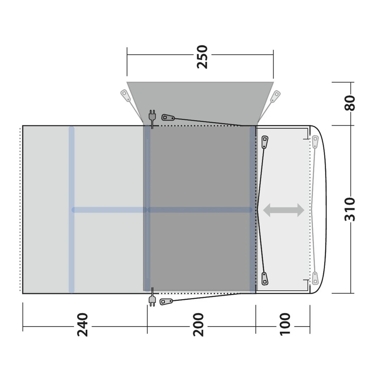 Outwell SET Jonesville 440SA Flex Inkl. ONS Lichtsystem 2 Outwell SET Jonesville 440SA Flex Inkl. ONS Lichtsystem – Bild 2