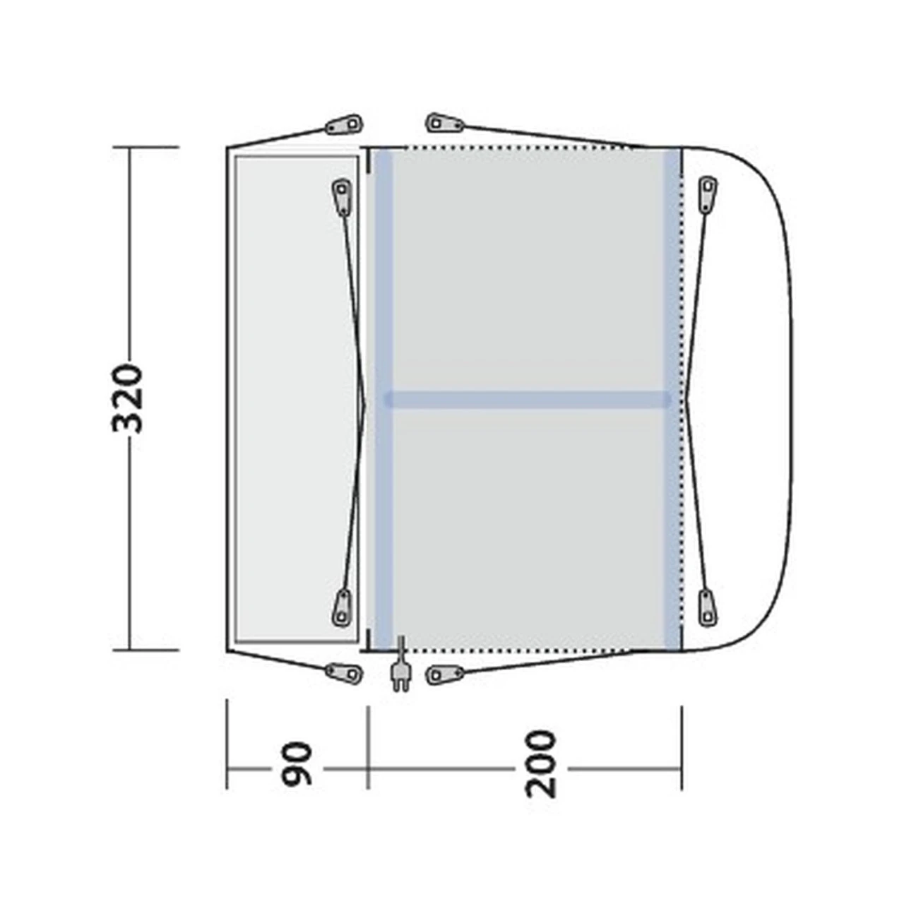 Outwell SET Parkville 200SA Inkl. ONS Lichtsystem 2 Outwell SET Parkville 200SA Inkl. ONS Lichtsystem – Bild 2