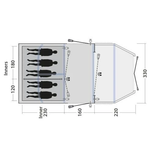 Outwell SET Wood Lake 5ATC Inkl. ONS Lichtsystem 3 Outwell SET Wood Lake 5ATC Inkl. ONS Lichtsystem – Bild 3